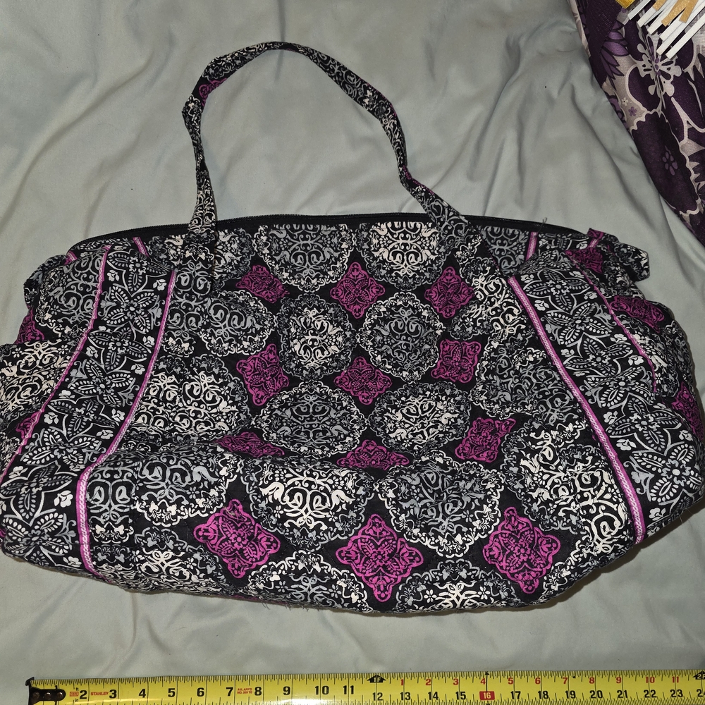 Stylish Black and Pink Patterned Women's Bag